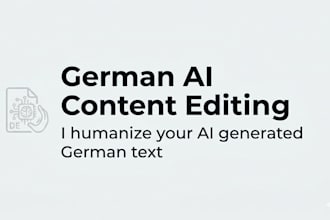 wil edit and humanize your german ai generated text