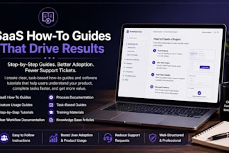 write saas how to guides and software tutorial documentation