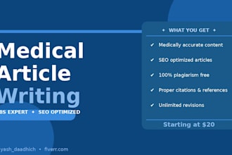 write accurate medical articles and health blog posts