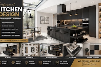do kitchen cabinetry residential interior 2d with 3d design