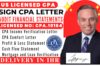 us certified public accountant audit financial statement sign us cpa letter