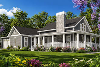 do realistic architectural 3d visualization and exterior 3d rendering