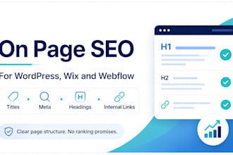 do on page SEO for wordpress wix or webflow