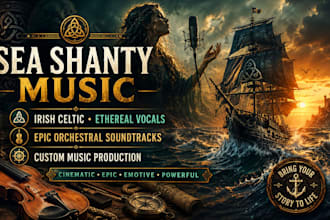 sing sea shanty, celtic irish and epic orchestral background music