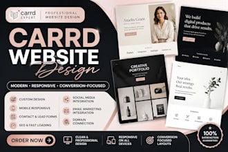 carrd website design carrd landing page redesign carrd website carrd portfolio