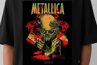 create horror heavy, core death metal logo for t shirt