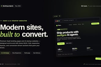 design a modern saas and ai startup website
