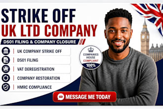 file UK company strike off ds01 and dissolve your ltd