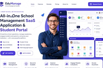 develop custom school management saas application and student portal
