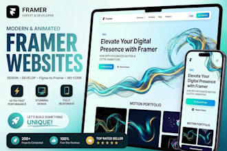 design or develop a modern framer website, figma to framer, framer expert