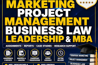 help strategic marketing project management assigned business law leadership MBA