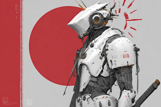 draw high quality sci fi robot, mecha, concepts character