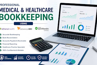 do healthcare bookkeeping using athenahealth, advancedmd, and quickbooks online