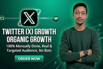 do organic growth for twitter x account