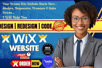 build wix website design wix redesign wix studio wix develpment with velo coding