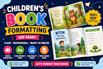 do children book formatting kids story book picture book for amazon kdp