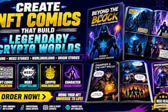 create nft comic with lore web3 stories worldbuilding origin stories for crypto