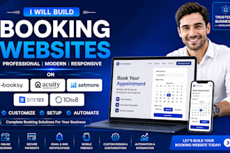 build booking websites on booksy acuity setmore site123 10to8 customize website