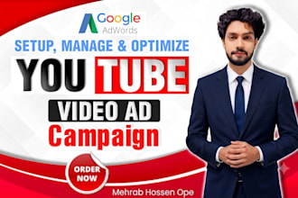 set up a professional youtube video ad campaign in google adwords