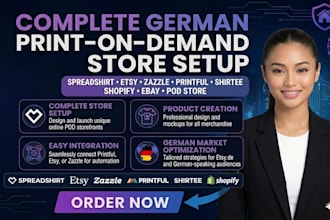setup german spreadshirt etsy zazzle printful shirtee shopify ebay pod store