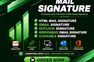 create professional HTML mail signature and outlook signature