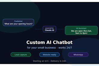 build a custom ai chatbot for your small business website