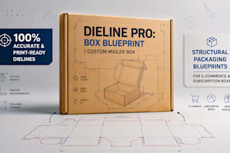 design custom mailer box dieline and shipping box template