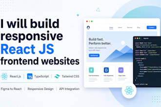 build responsive react js frontend web applications