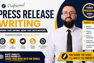 write and distribute press releases in USA, UK, and canada news media sites