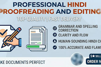 proofread and edit your hindi documents for grammar and flow