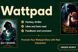 promote your wattpad story with likes, comments and feedback