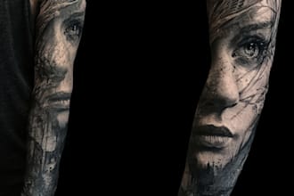draw an awesome tattoo sleeve art