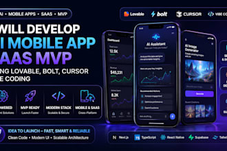 develop ai mobile app saas mvp using lovable bolt cursor vibe coding