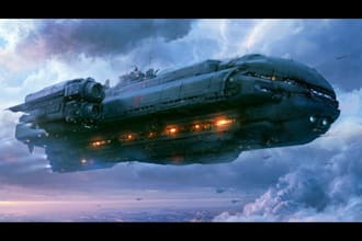 draw sci fi spaceship design