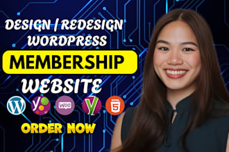 develop personalized wordpress membership website, lms website with learndash