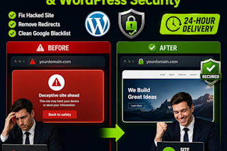 do wordpress malware removal, fix hacked site, and security hardening