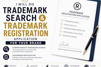 do trademark search and trademark registration application for your brand