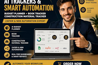 ai budget planner,book tracker,construction material tracker using zapier, n8n