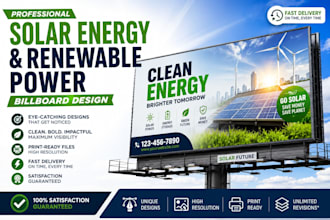 design solar energy and renewable power billboards