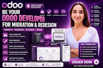 be your odoo developer for odoo migration and odoo redesign