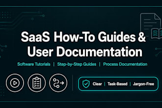 write a saas how to guide and user instruction documentation for software