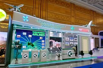 design an exhibition booth and trade show stand