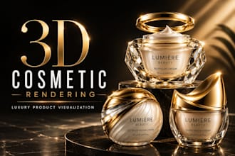 create  3d product rendering for cosmetic and skincare brands