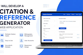 build ai custom citation and bibliography generator website, saas ai website