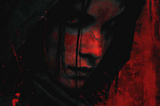 draw dark, horror illustration for you