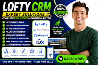 setup lofty website crm idx mls follow up boss lofty ai newsletter wise agent