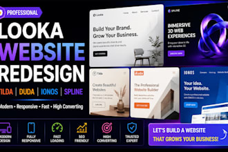 looka website looka website redesign tilda duda website ionos website spline