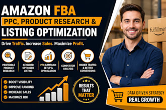 amazon fba PPC product research,SEO amazon listing optimization