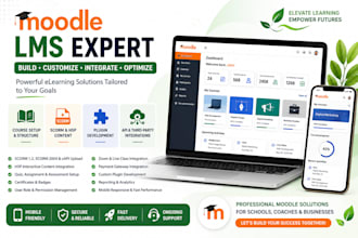 develop moodle lms, bigbluebutton, h5p, scorm and google classroom integration