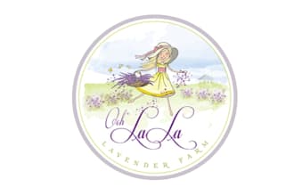 design organic agriculture lavender farm logo